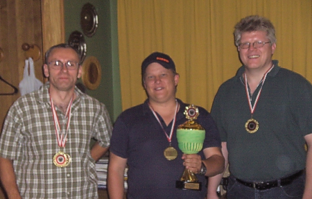 NSG Oberst Schiel 2008 - Andreas Gloser, Christoph Böhme, Hartmut Achtzehnter 1. Platz Mannschaft LP90/90