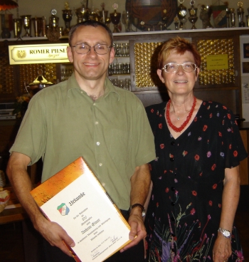 Andreas Gloser, 500 Wettkämpfe für Oberst Schiel 2007 mit Inge Güttler