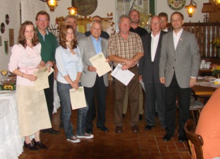 NSG Oberst Schiel 2008 - Meisterschaftskandidaten beim Abschlußabend