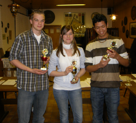 NSG Oberst Schiel 2009 - Jugendpreise für B. Hofmann, N. Hofmann und S. Chanasin